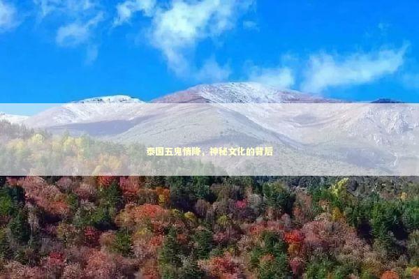 泰国五鬼情降，神秘文化的背后