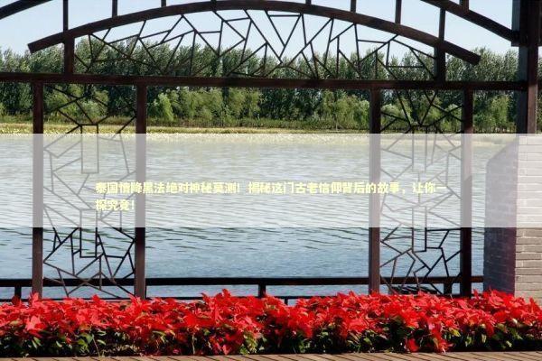 泰国情降黑法绝对神秘莫测！揭秘这门古老信仰背后的故事，让你一探究竟！