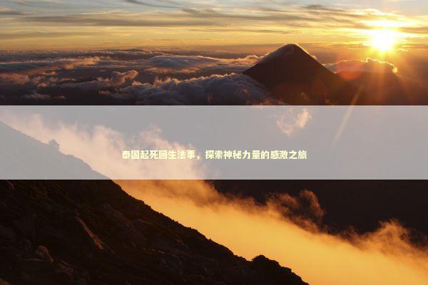 泰国起死回生法事，探索神秘力量的感激之旅