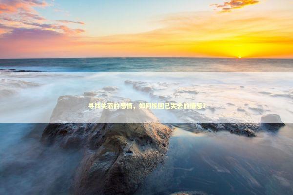 寻找失落的感情，如何挽回已失去的情感？