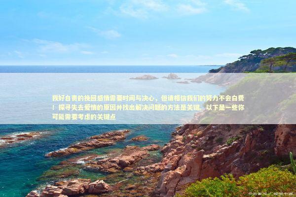 我好自责的挽回感情需要时间与决心，但请相信我们的努力不会白费！探寻失去爱情的原因并找出解决问题的方法是关键。以下是一些你可能需要考虑的关键点