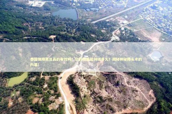 泰国情降黑法真的有效吗？它的效果能持续多久？揭秘神秘降头术的内幕！